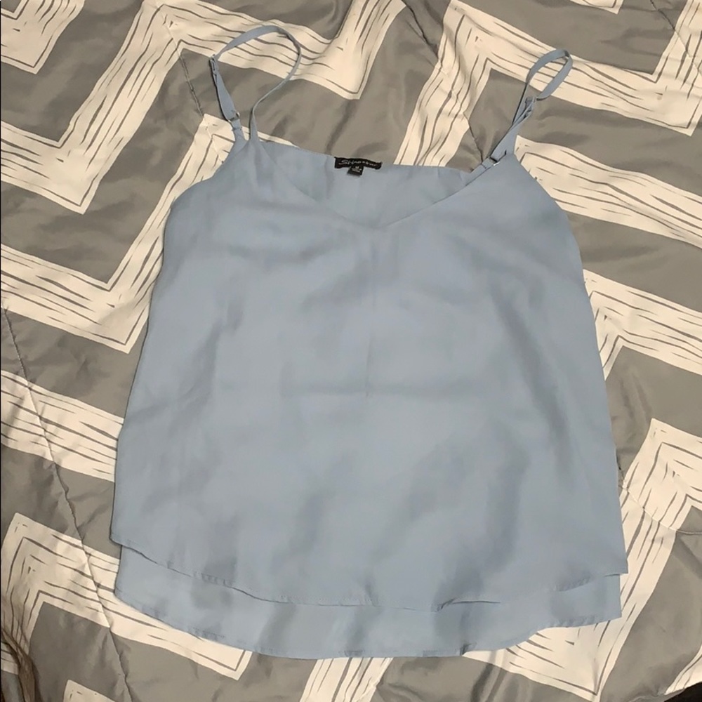 Baby blue flowy tank top
